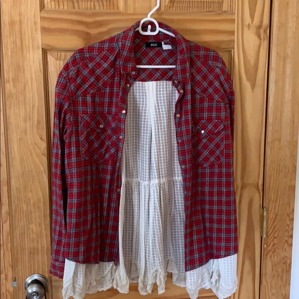 BDG Flannel with ruffle underlay
